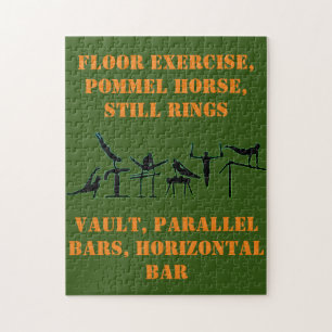 Gymnastiek Puzzle voor jongens in legerkleuren Legpuzzel