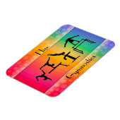 Gymnastiek Rainbow w/ Girls Gymnastics Events Magneet (Linkerzijde)