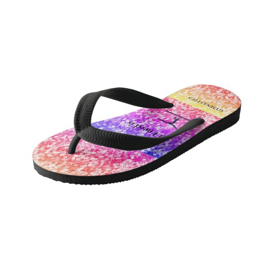 GYMNASTIEK Regenboog Gekleurde Teenslippers voor K (Schuin)