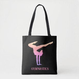 Gymnastiek Roze Glitter Gepersonaliseerd Draagtas