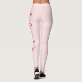 Gymnastiek Roze hula hooping meisje Uw aangepaste  Leggings (Achterkant)