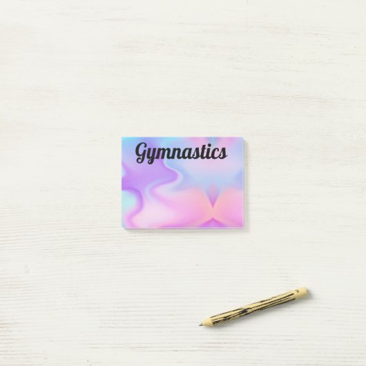 Gymnastiek Roze/Paarse/Blauwe Post-It Notes 4 x 3 (Op bureau)