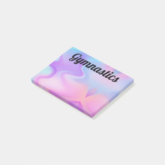 Gymnastiek Roze/Paarse/Blauwe Post-It Notes 4 x 3 (Schuin)