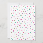 Gymnastiek Roze Paarse Turquoise Girl Birthday Kaart (Achterkant)