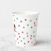 Gymnastiek Roze Paarse Turquoise Girl Birthday Papieren Bekers (Links)
