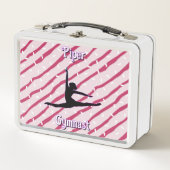 Gymnastiek Roze Witte Pepermunt Snoep Sprinkle (Voorkant)