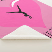 Gymnastiek sherpa deken met gepersonaliseerde naam (3/4)