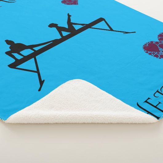 Gymnastiek sherpa deken met gepersonaliseerde naam (3/4)