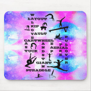 Gymnastiek Skills Hologram Crossword Mousepad Muismat