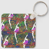 Gymnastiek Sleutelhanger voor Gymnast (Achterkant)