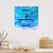 Gymnastiek Snowflake Balance Beam Poster (Keuken)