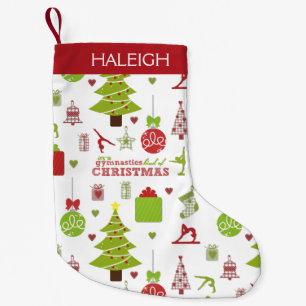 Gymnastiek soort kerst met monogram kleine kerstsok