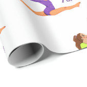 Gymnastiek springen Cartwheels meisje verjaardagsf Cadeaupapier (Rol Hoek)