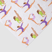 Gymnastiek springen Cartwheels meisje verjaardagsf Tissuepapier (Detail)