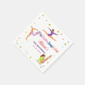 Gymnastiek sprong Cartwheels meisje verjaardagsfee Servet (Hoek)