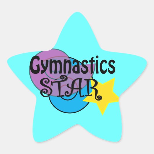 Gymnastiek Star Stickers voor turners (Voorkant)
