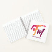 Gymnastiek Stationery | Monogram Initiaal Notitieboek (Binnen)