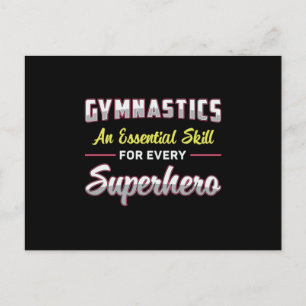 Gymnastiek superheld Acrobat Bars Beam Gymnast Briefkaart