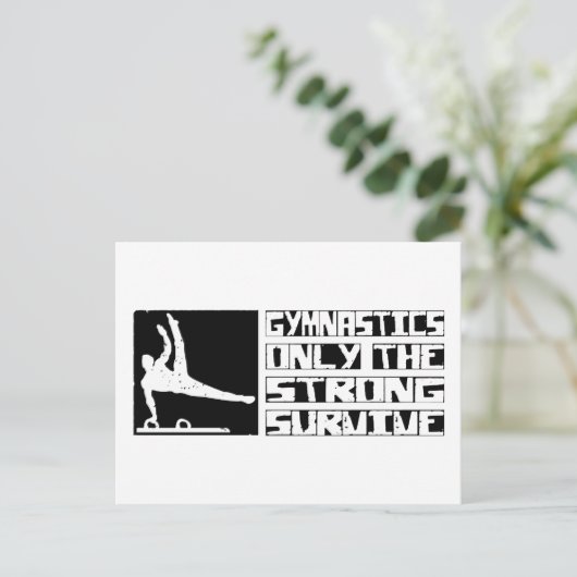 Gymnastiek Survive Briefkaart (Staand voorkant)