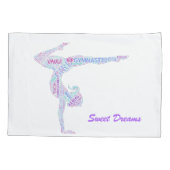 Gymnastiek Sweet Dreams Word Art Kussensloop (Achterkant)