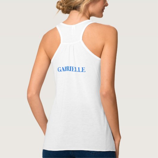 Gymnastiek Tanktop Leap Rainbow met naam (Achterkant)