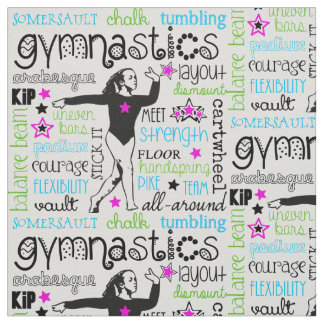 Gymnastiek Typografie Fabric Stof