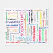 Gymnastiek Typografie Fleece Deken (Voorkant (Horizontaal))