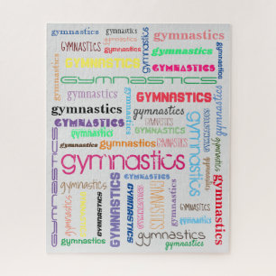 Gymnastiek Typografie Puzzle Legpuzzel