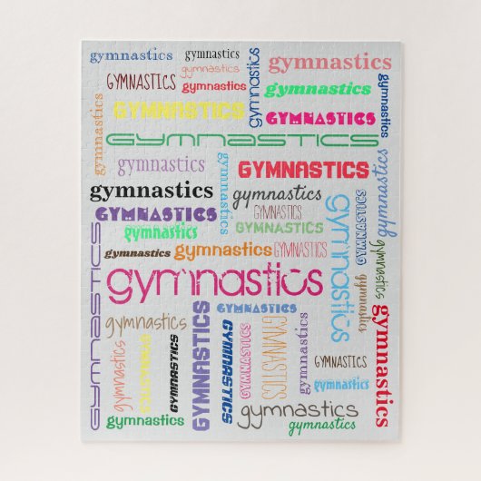 Gymnastiek Typografie Puzzle Legpuzzel (Verticaal)