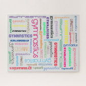 Gymnastiek Typografie Puzzle Legpuzzel (Horizontaal)
