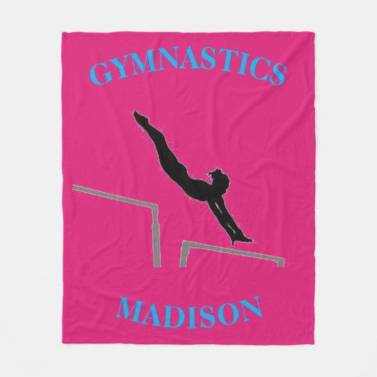 Gymnastiek Uneven Bars Custom Girls Fleece Blanket (Voorkant)
