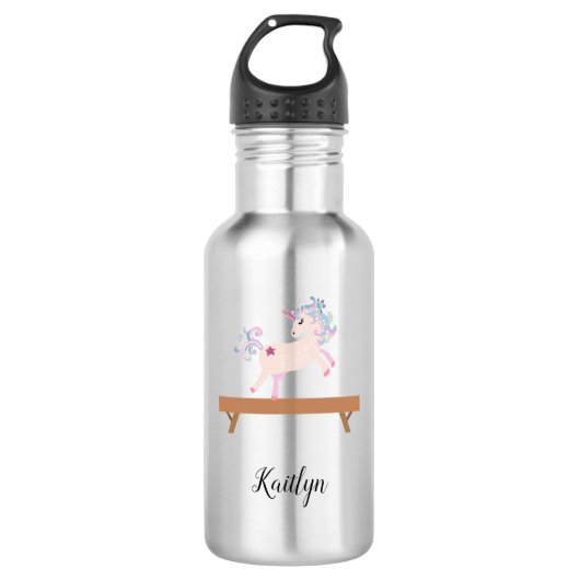  gymnastiek Unicorn Water Fles (Voorkant)