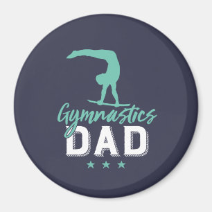 Gymnastiek vader vader met Gymnast Girl Daughter Magneet
