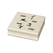 Gymnastiek Vault, Bars, Beam, Vloer Hout Art Stamp Rubberstempel (Stempel)