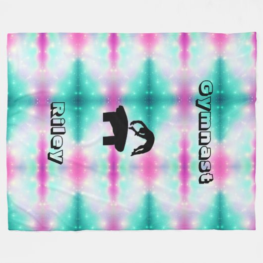 Gymnastiek Vault Gymnast Custom Fleece Blanket (Voorkant (Horizontaal))