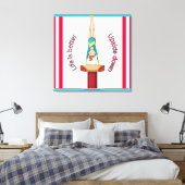 Gymnastiek Vault-leven is beter onderaan Canvas Afdruk (Insitu (Slaapkamer))