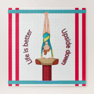 Gymnastiek Vault-leven is beter onderaan Legpuzzel