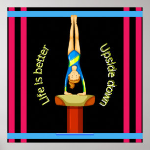 Gymnastiek Vault-leven is beter onderaan Poster