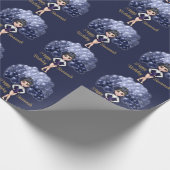 Gymnastiek Verjaardagsfeestje met Blauwe Ballonboo Cadeaupapier (Hoek)