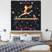 Gymnastiek vertelt de Kerstman dat ik dit jaar goe Canvas Afdruk (Insitu (Slaapkamer))