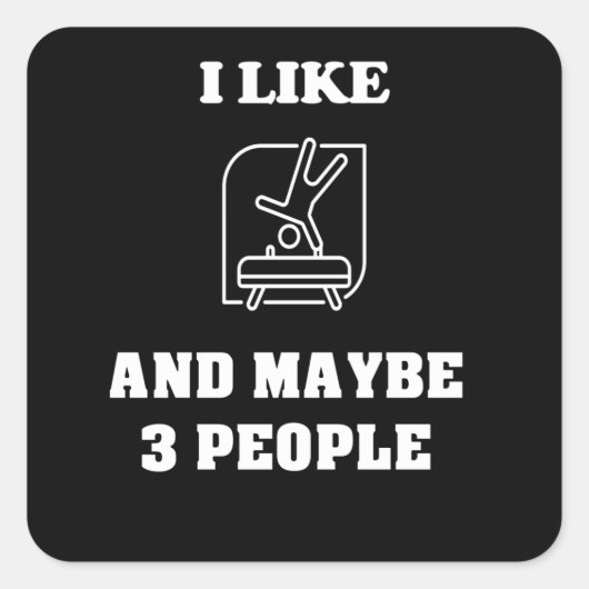 Gymnastiek Vierkante Sticker (Voorkant)