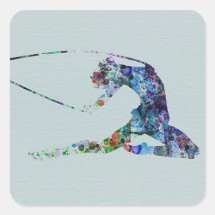 Gymnastiek Vierkante Sticker
