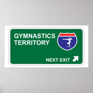 Gymnastiek Volgende uitgang Poster