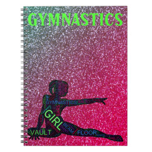 Gymnastiek Watermelon Sparkle Neon Word Art Notitieboek