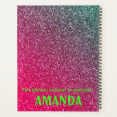 Gymnastiek Watermelon Sparkle Neon Word Art Planner (Achterkant)