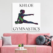 Gymnastiek Word Art Aangepast uitgerekt Canvas afd (Insitu (Woonkamer))