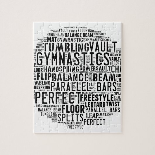 Gymnastiek Word Cloud Legpuzzel (Verticaal)