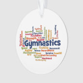Gymnastiek Word Cloud Ornament (voorkant)