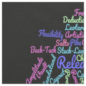 Gymnastiek Word Cloud Stof (Close Up)