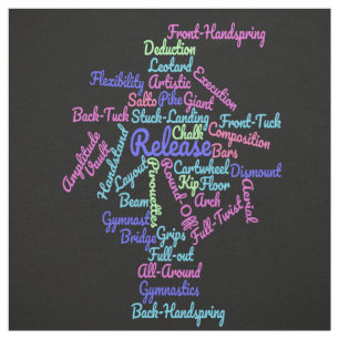 Gymnastiek Word Cloud Stof